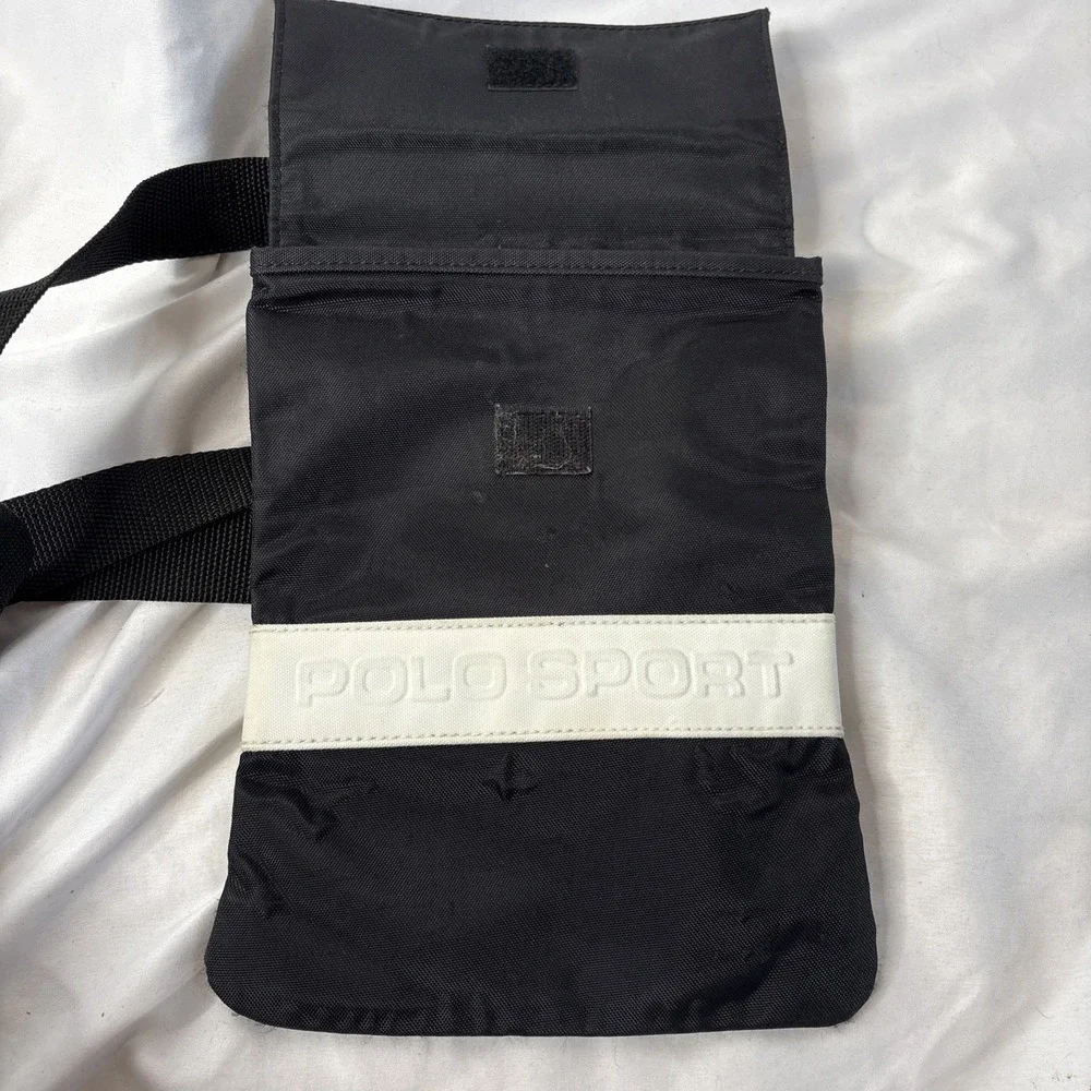 Vintage 90s Y2K Ralph Lauren Polo Sport Crossbody Bag Purse Travel‎ Black